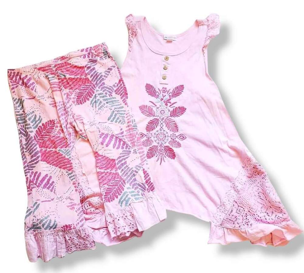 Naartjie 10 Tropical Beach Soul Tunic Outfit Set Pink
